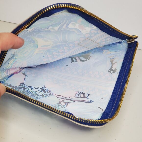 Lilly Pulitzer Pencil Pouch Tech Case Agenda Pack Travel - Salt Water Pattern - Picture 3 of 6
